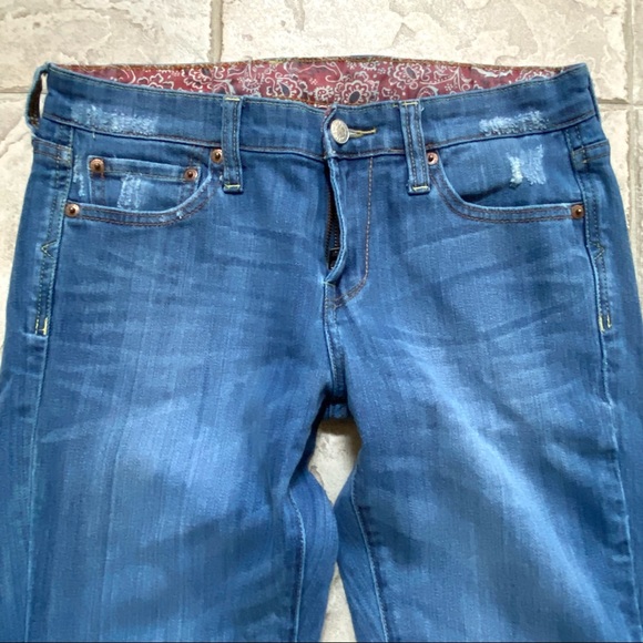 Lucky Brand Golden State Crop Jeans with Distressing Size 4/27 - Picture 5 of 12